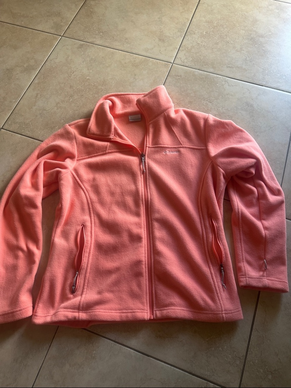 Columbia Coral Pink Full-Zip Fleece Jacket